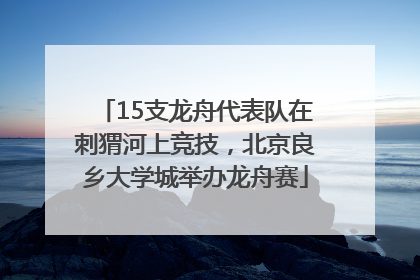 15支龙舟代表队在刺猬河上竞技，北京良乡大学城举办龙舟赛