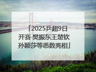 2025乒超9日开赛 樊振东王楚钦孙颖莎等悉数亮相