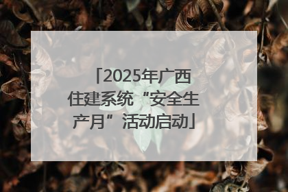 2025年广西住建系统“安全生产月”活动启动