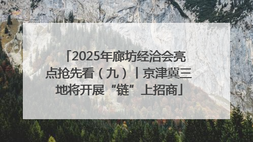 2025年廊坊经洽会亮点抢先看（九）丨京津冀三地将开展“链”上招商