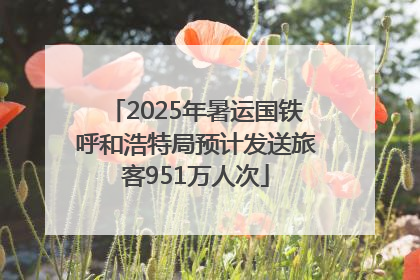 2025年暑运国铁呼和浩特局预计发送旅客951万人次