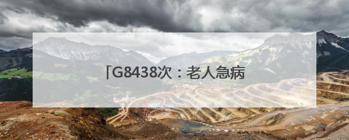 G8438次：老人急病就医不决，列车果断施救